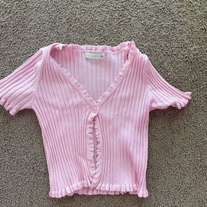 never worn pink crop